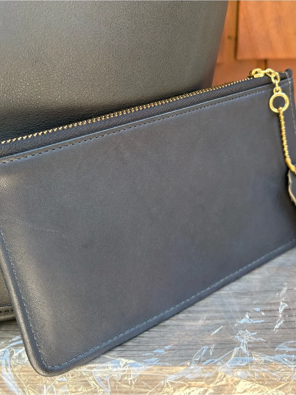Like New Navy Vintage Coach Duffle Feed Sac Weekender Carryall 9085 Skinny Case